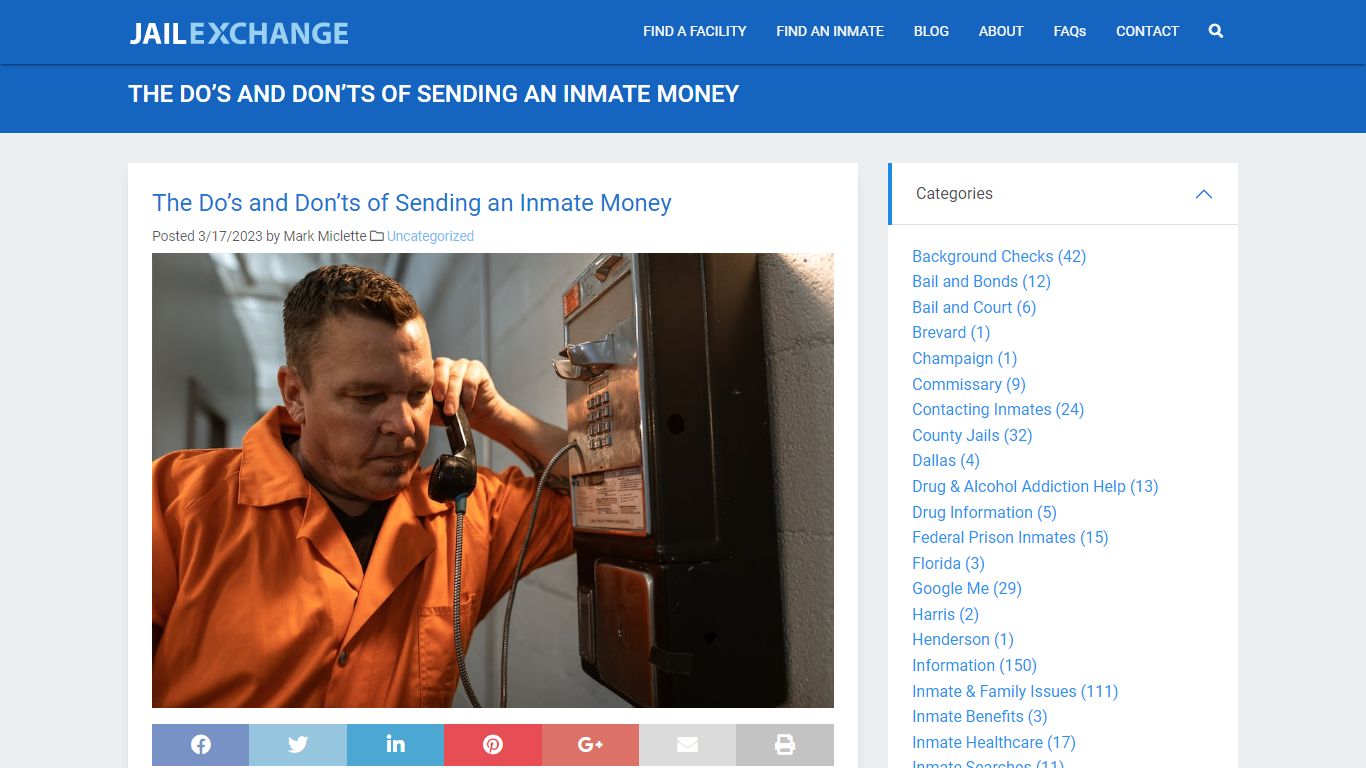 The Do’s and Don’ts of Sending an Inmate Money | JailExchange